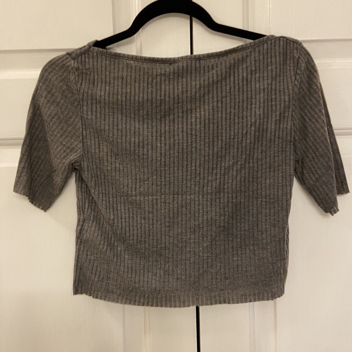 Crop Top Gris Topshop à Nouer - Taille 8 - Occasion Très Bon état
