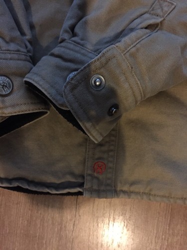 Jesse James Workwear Beige Canvas, Fleece Lined, Hooded Jacket, Kids XL(14-16) - Picture 2 of 7