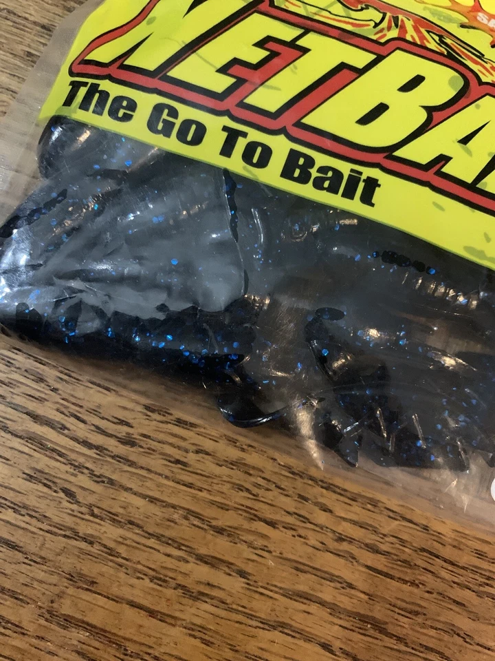 NetBait Fishing Bait Baby Paca Craw Black Blue Flake - Image 2 of 4