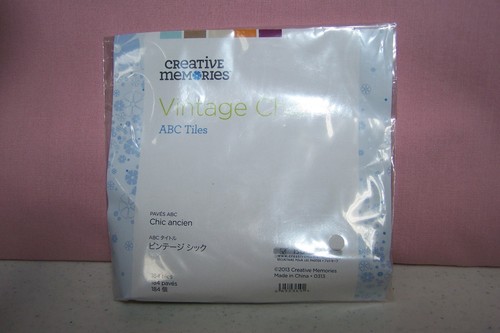 Creative Memories Vintage Chic ABC Fliesen 184 Fliesen NEU im Paket