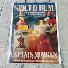 1983 Captain Morgan Spiced Rum Vtg Print Ad/Poster Pinup Promo Art Magazine Page