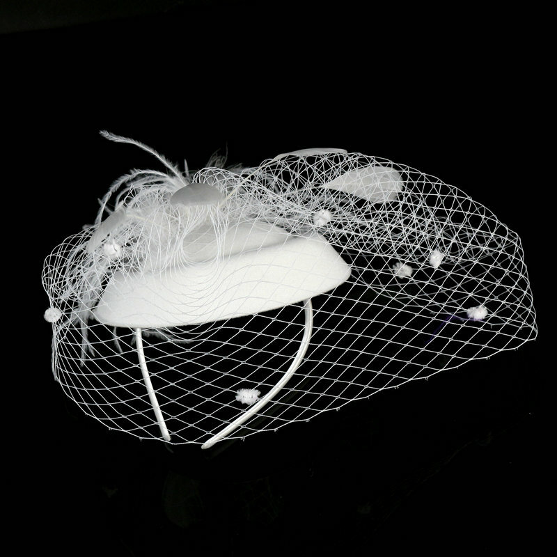 Copricapo Con Velo Nero A Rete – Fascinator Con Strass Per Donna – Per Matrimonio, Tea Party, Addio Al Nubilato - 2