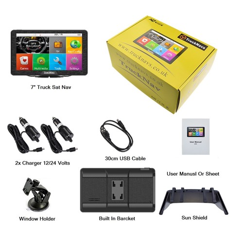 Exclusive 7"Truck Sat + 32gb SD Card Snapp Acc HGV Parking Key Fuels 2025 Maps - Picture 7 of 7