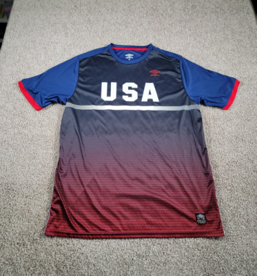 Umbro Mens USA Soccer Jersey Size XL Blue National Team Football