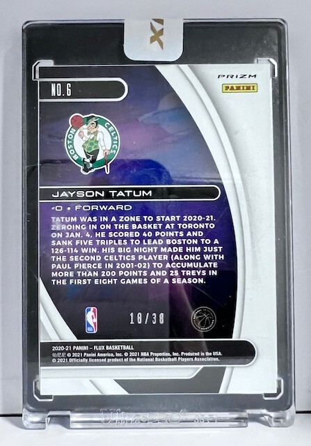 2020-21 Panini Flux JAYSON TATUM #6 Titan FOTL Purple Scope 2020-21 Panini Flux JAYSON TATUM #6 Titan FOTL Purple Scope