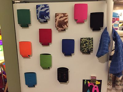 6 Magnetic Can Holders (Koozies, Coozies) Holiday Gift, Tailgate, Beer, Golf BBQ