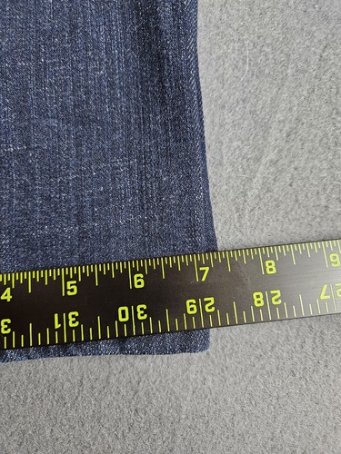 Eileen Fisher Size Large Dark Wash Straight Leg Stretch Denim Blue Jeans 34 x 26 - Picture 6 of 8