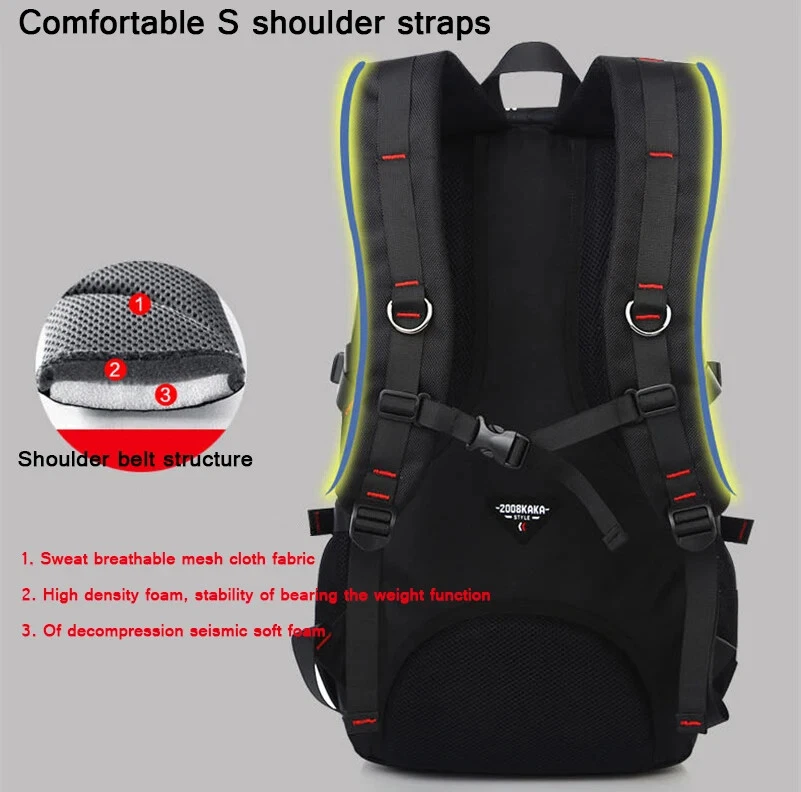 KAKA Impermeable Hombres Oxford Mochila de Viaje Gran Capacidad Laptop Viaje Mochila Foto 4 de 4