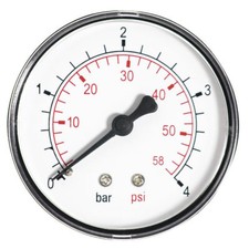 63mm 1,6bar Manometer f&uuml;r Luft, &Ouml;l oder Wasser 1/4" Hintereingang