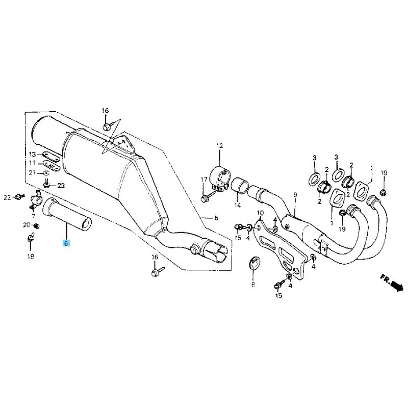 HONDA XR200R 1981-1985 Genuine Exhaust Baffle Tail Pipe 18311-MA0-010 OEM — 第 4/4 张图片