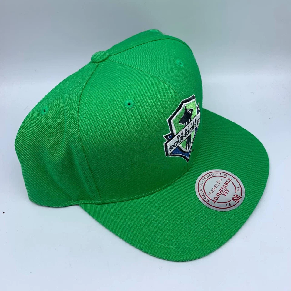 Seattle Sounders FC MLS Mitchell & Ness Sombrero Gorra Snapback Para Hombre Foto 3 de 4