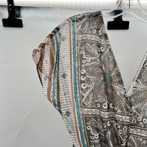 Millenium Women's Short Sleeve A-Line Maxi Dress Multicolor Print Size Small - Picture 3 of 9