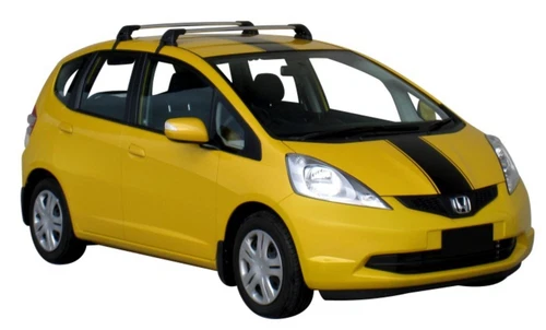 2xSilver Roof racks for Honda Jazz Aug 2008 - June 2014 / Aerodynamic Cross bars - Picture 3 of 3