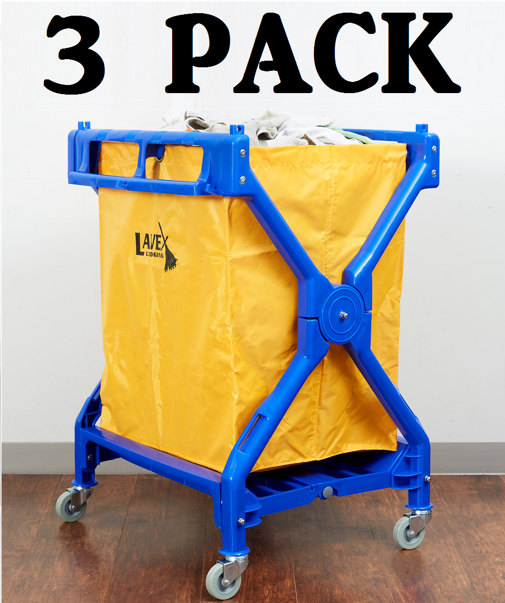 ランドリーBOX Lavex Yellow Lock Box with Key for Premium 3-Shelf Janitor Cart
