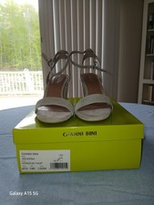 Gianni Bini Arleena block heel sandals in Horizon Taupe color
