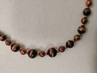 Vintage Copper Beads and Metallic Coated Beads Necklace Set, Earrings, Bracelet — photo 6