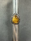 7.2g VTG Sterling Silver 925 Tigers Eye Ring Size 8 Jewelry Lot W