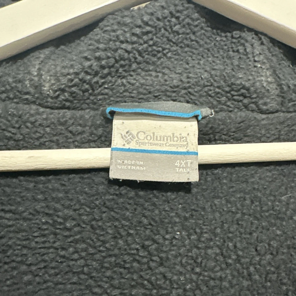 Columbia Black/Grey Glennaker Sherpa Lined Full Zip Hoodie Jacket Size 4XT TALL - Image 3 of 4