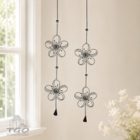 Formano Fensterdeko 2Er- Set Blume Aus Mattem, Schwarzem Metall Gefertigt-554659