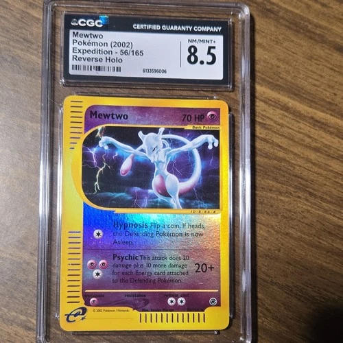 Pokémon Mewtwo Expedition Reverse Holo CGC 8.5 56/165 English 2002 Card