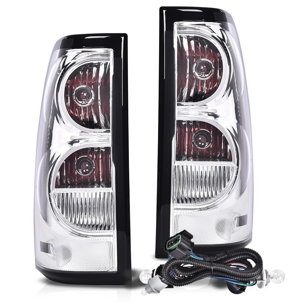 for Chevy Silverado Clear Tail Lights w Harness 2003 2004 2005 2006 GM2800174