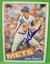 JESSE OROSCO - SIGNED 1985 TOPPS Baseball Card # 250 NEW YORK METS MLB