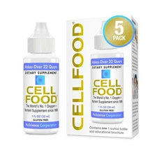 Cellfood Oxygen Boost - 1 fl oz, 5 Pack - Liquid Oxygen Supplement for Lympha...