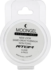 RTOM Moongel Drum Damper Pads - Clear (6-pack) (6-pack) Bundle