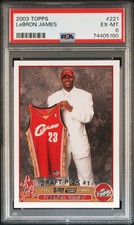 2003-04 Topps LeBron James #221 Rookie Draft Pick Cleveland Cavaliers NBA PSA 6