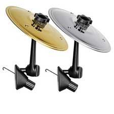 2 PCS Car Cymbal Air Vent, Mini Crash Drum Cymbal for Car, Car Silver  Gold