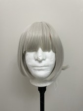 Sayu Genshin Impact Short Straight Silver Gray Bob Wig Synthetic Cosplay