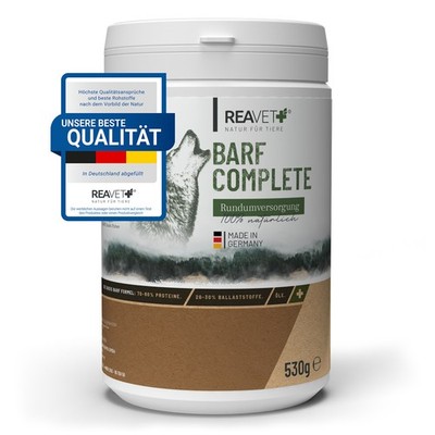 REAVET BARF Complete Pulver für Hunde 530g - Barf Zusatz Rundumversorgung