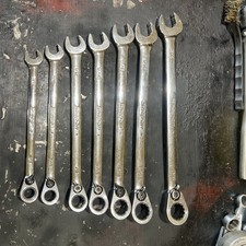 Snap-on SOEXR707 Flank Drive Plus 7pc Ratcheting reversible SAE wrench set 