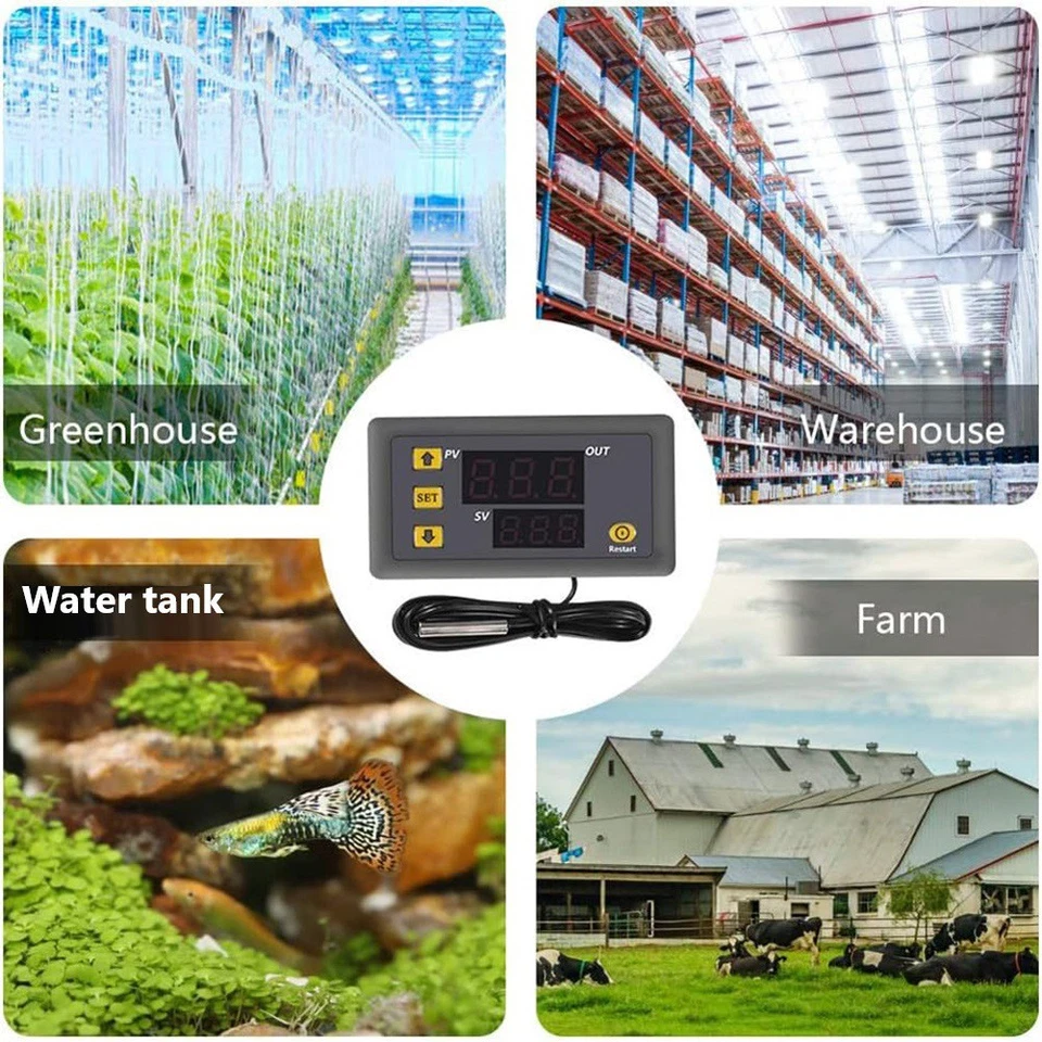 Effizienter 3 Stück Digitaler Temperaturschalter W3230 mit Edelstahlsensor - Image 3 of 4