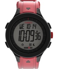 Timex Unisex Ironman Triathlon T200 42mm Watch - Red Strap Digital Dial Black