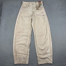 Levis Cinch Barrel Jeans Womens 27x31 Khaki Tan Denim High Rise