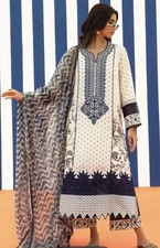 NWT SANA SAFINAZ size XL Salwar KAMEEZ EMBROIDERED 3 Pc. Set SIGNATURE