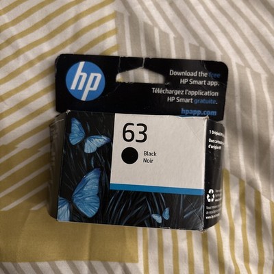 HP 63 Black Original Ink Cartridge, F6U62AN New Sealed Exp 26