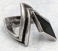 1962 VINTAGE & RARE ~ ANTONIO PINEDA and LOS CASTILLO  ~ STERLING & ONYX  RING