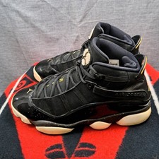 %Nike Jordan SIZE 13 Men 6 Rings 322992-007 Black Metallic Gold AJ20 Size 13 - Air Jordan 6 Rings Black Metallic Gold for sale  main image 3
