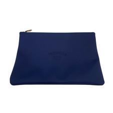 HERMES Neobain Case GM Clutch Bag Blue