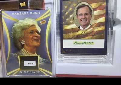 POTUS & Pieces of the Past Barbara & George H. W. Bush authentic written word