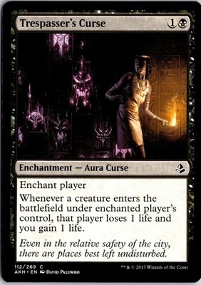 Trespasser's Curse 112 C Amonkhet Magic: The Gathering NM/M