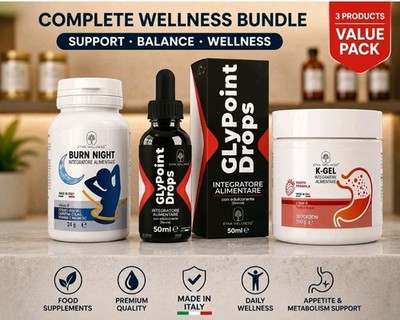 Etna Wellness Gewichtsverlust Bundle (GlyPoint, 50ml 1 K-Gel, 1Burn Night): Slim 
