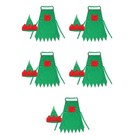 5 Pieces Schürze Kostüm Schürzen Küche Backschürze Küchenschürze