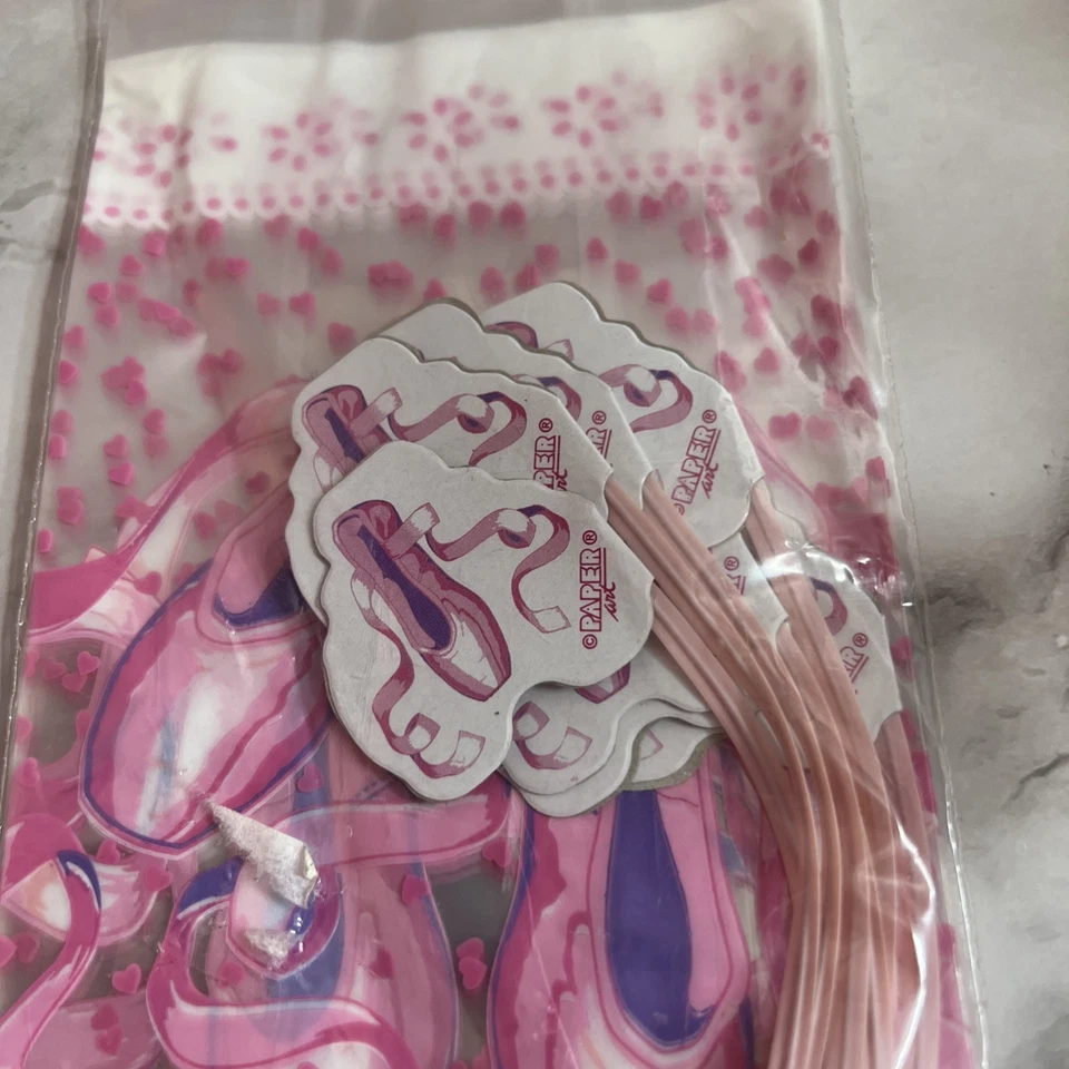 Винтажные бумажные сумки для балерин 1990-е искусство с акцентными галстуками - Изображение 2 из 4