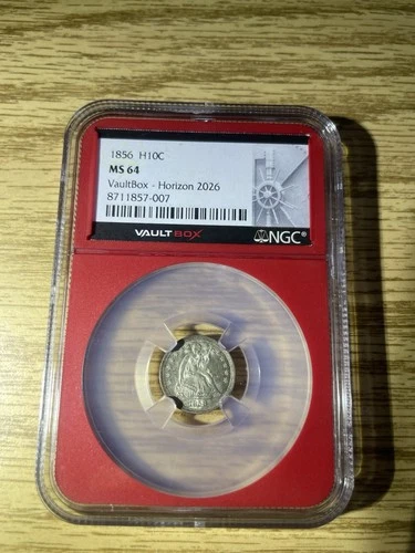1856-P Seated Liberty Half Dime — photo from the most recent tracked eBay sale