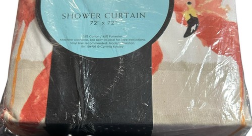 Cynthia Rowley New York Fabric Shower Curtain Flamingo Birds 72in Brand New Pink - Picture 4 of 16