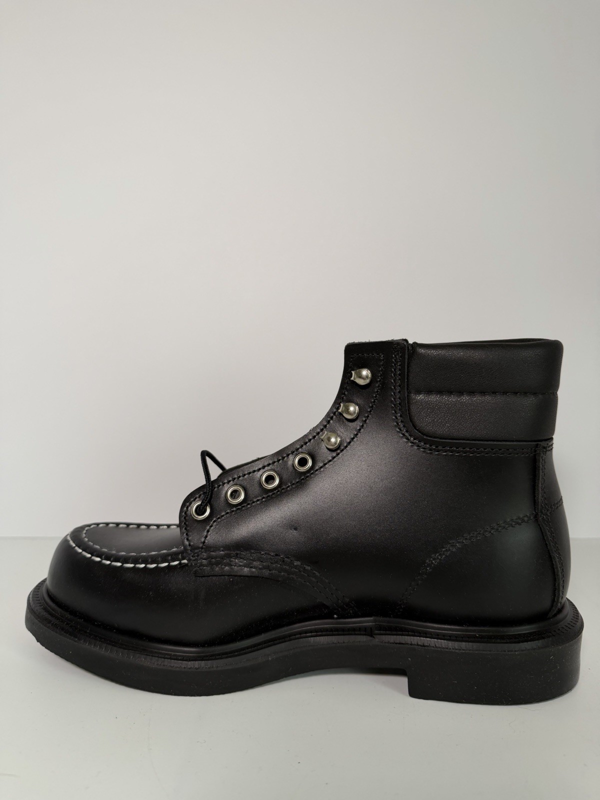 Red Wing 8133 SuperSole Classic Moc Toe Boots Black Chrome Men’s 8 E Seconds image 5