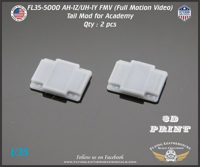 1/35 Flying Leathernecks FL35-5000 AH-1Z / UH-1Y FMV Tail Mods for Academy